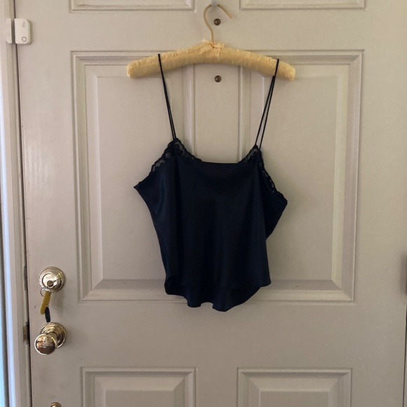 Vintage Victoria's Secret Black Lace & Sequin Trimmed Camisole/M/ON SALE $30 - Picture 2 of 4